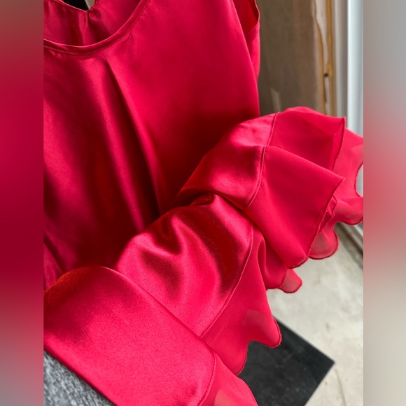 Inner Most Vintage 80’s Sears Satin Red Mini Slip Dress - Picture 5 of 6